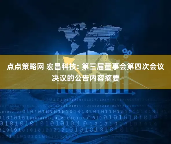 点点策略网 宏昌科技: 第三届董事会第四次会议决议的公告内容摘要